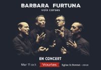 Concert Barbara Furtuna Mardi 11 octobre  Eglise Saint Bonnet de Vourles (69) à 20h30 5 Place de la Résistance, 69390 Vourles. Le mardi 11 octobre 2016 à Vourles. Rhone.  20H30